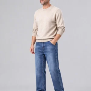 Men's blue denim bib overalls — image 1