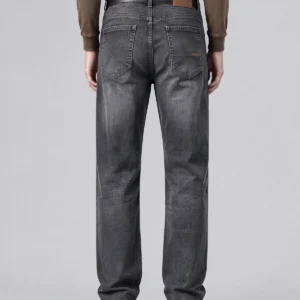 Men's smoke gray denim bib overalls — image 2