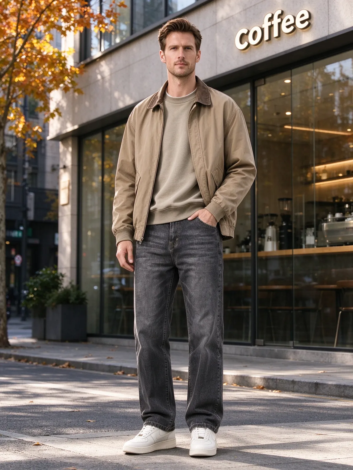 Men's smoke gray denim bib overalls — image 4