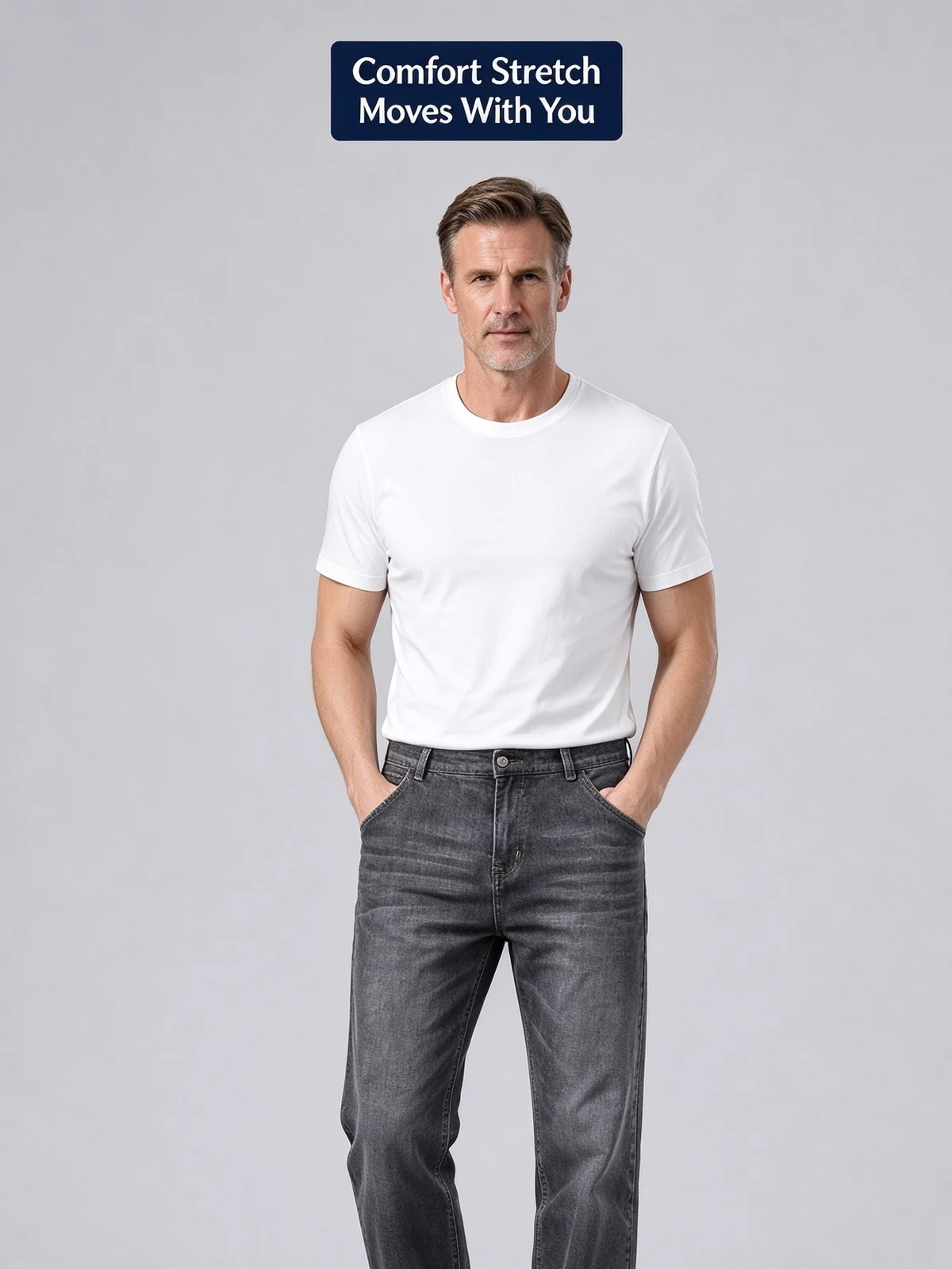 Men's smoke gray denim bib overalls — image 8